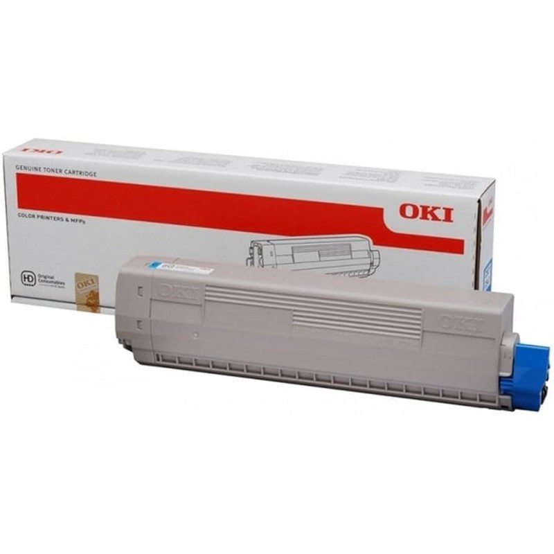 TONER ORIGINALE OKI MC851 MC861 44059255 CIANO 7.3K