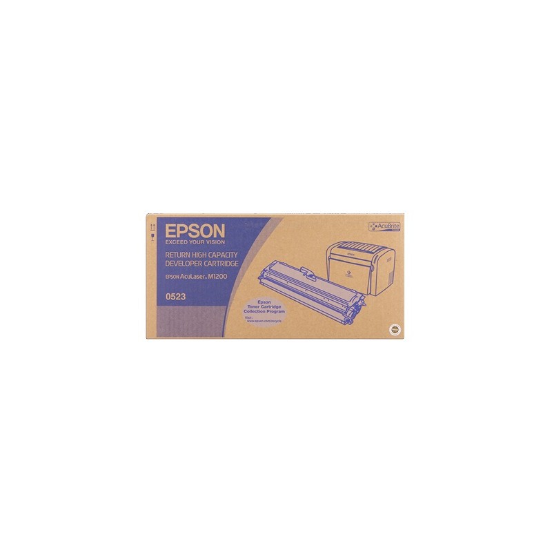 TONER ORIGINALE EPSON Aculaser M1200 3K NERO C13S050521 C13S050523