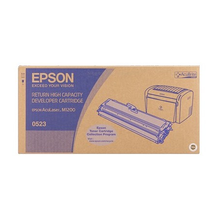 TONER ORIGINALE EPSON Aculaser M1200 3K NERO C13S050521 C13S050523