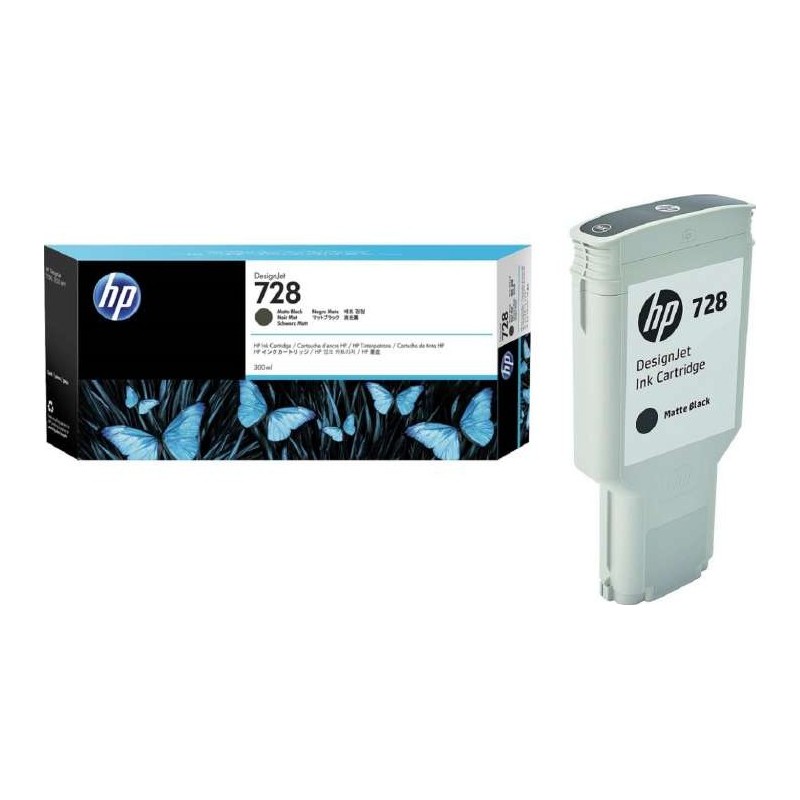 CARTUCCIA ORIGINALE HP 728K 728XL BK F9J68A NERO OPACO PIGMENTATO Designjet T730 T830 300ML