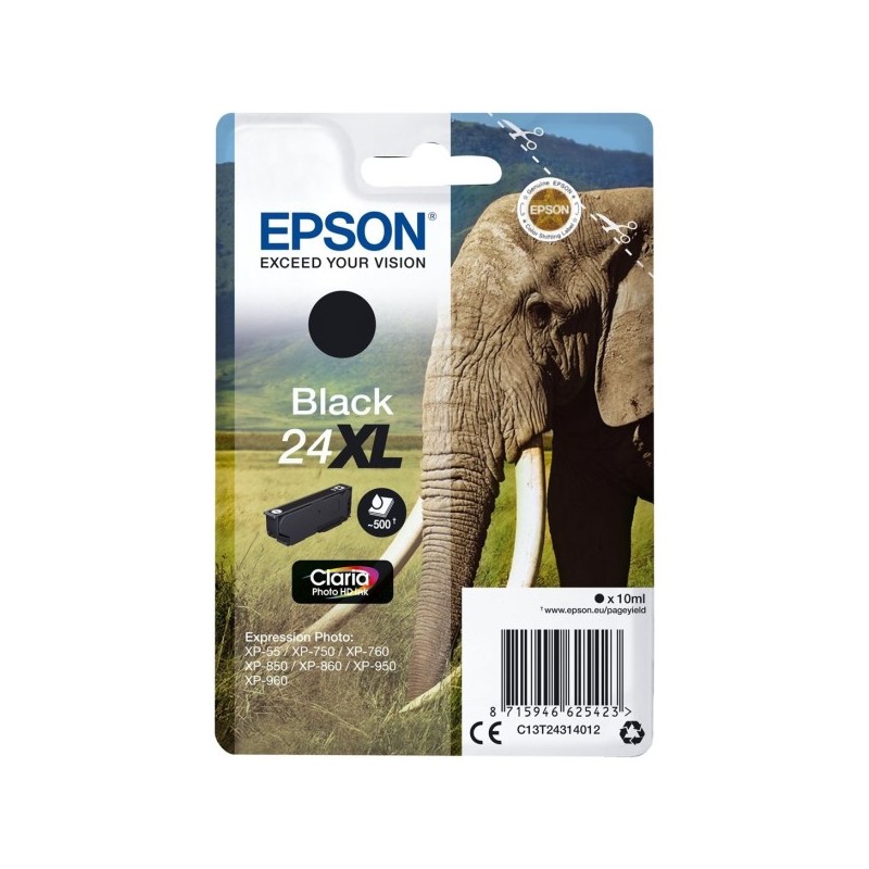 CARTUCCIA ORIGINALE EPSON Expression Photo XP 750 NERO 24XL T2431 C13T24314012