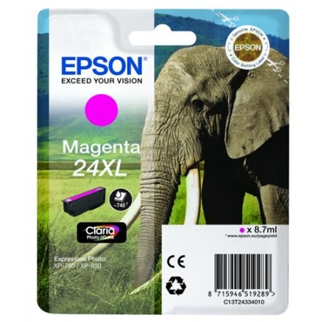 CARTUCCIA ORIGINALE EPSON Expression Photo XP 750 MAGENTA 24XL T2433 C13T24334012