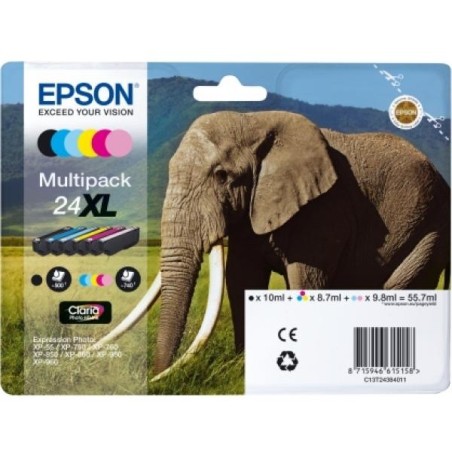 MULTIPACK 6 CARTUCCE ORIGINALI EPSON C13T24384011 T2438 24XL