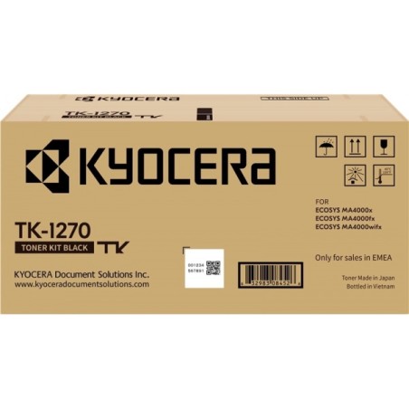 TONER ORIGINALE NERO KYOCERA 1T0C140NL0 TK1270 NERO Ecosys MA4000fx
