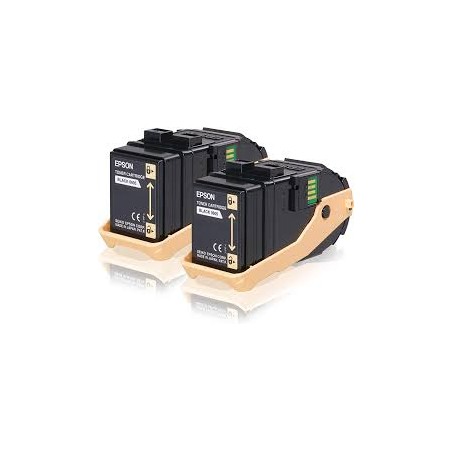 BIPACK 02 TONER ORIGINALE EPSON NERO C13S050609 0609 Epson Aculaser C9300 2PZ
