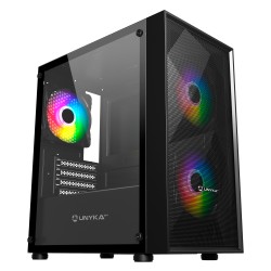 Case Unykach gaming MIR B200 Micro ATX, Mini ITX UK113011 Lato in vetro temperato - 3,5", 2,5" USB-A 2.0, 3.0 e audio