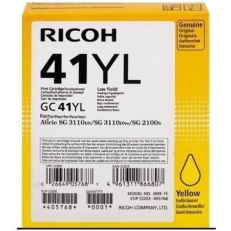 CARTUCCIA ORIGINALE SUBLIMAZIONE RICOH 405768 GC-41YL GC41YL Aficio SG2100 GIALLO