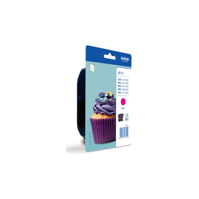 CARTUCCIA ORIGINALE BROTHER LC123MBP MAGENTA LC-123M DCP-J 4110
