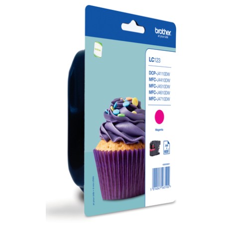 CARTUCCIA ORIGINALE BROTHER LC123MBP MAGENTA LC-123M DCP-J 4110