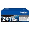 BIPACK TONER ORIGINALE BROTHER HL 3140 DCP 9020 NERO TN-241BK TN241BKTWIN