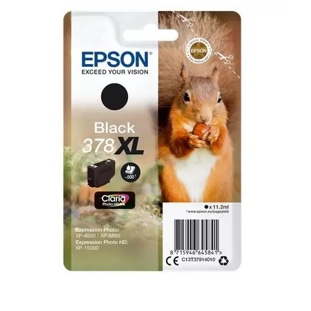 CARTUCCIA ORIGINALE EPSON C13T37914010 378XL NERO PHOTO HD XP-15000 T3791