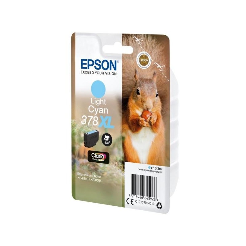 CARTUCCIA ORIGINALE EPSON C13T37954010 378XL Photo HD XP-15000 T3795 LIGHT CIANO