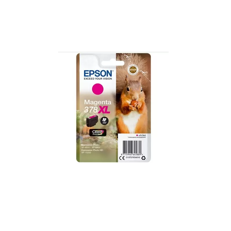 CARTUCCIA ORIGINALE EPSON C13T37934010 378XL MAGENTA Photo HD XP-15000 T3793
