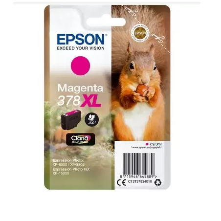 CARTUCCIA ORIGINALE EPSON C13T37934010 378XL MAGENTA Photo HD XP-15000 T3793