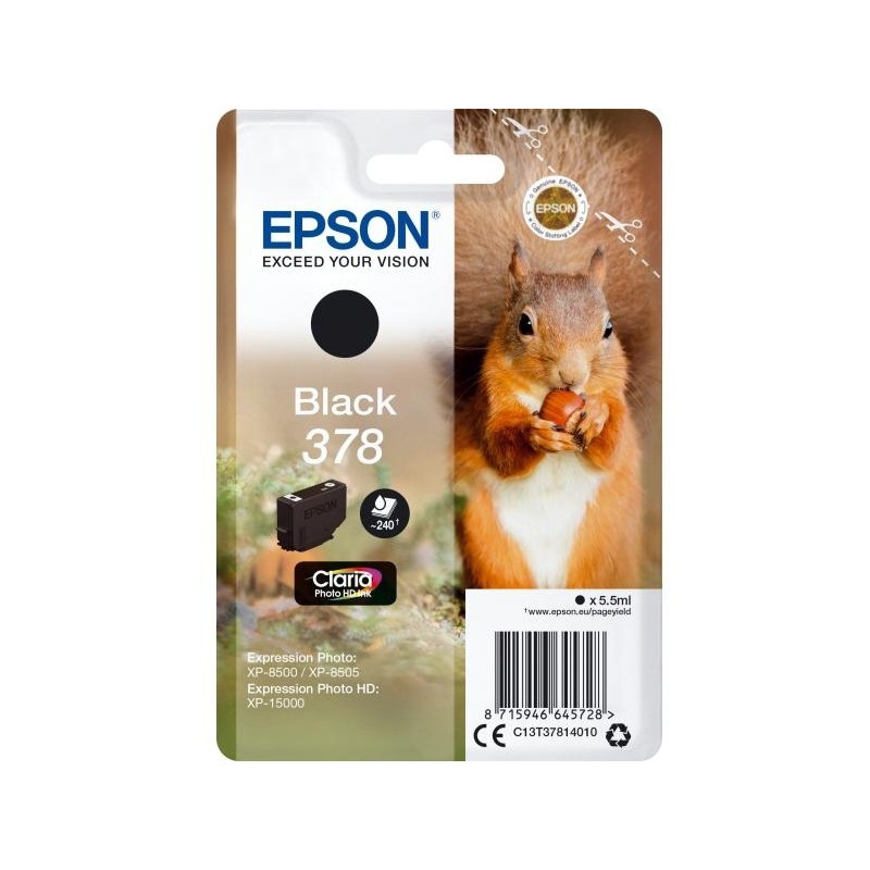 CARTUCCIA ORIGINALE EPSON C13T37814010 378 NERO XP-15000 T3781