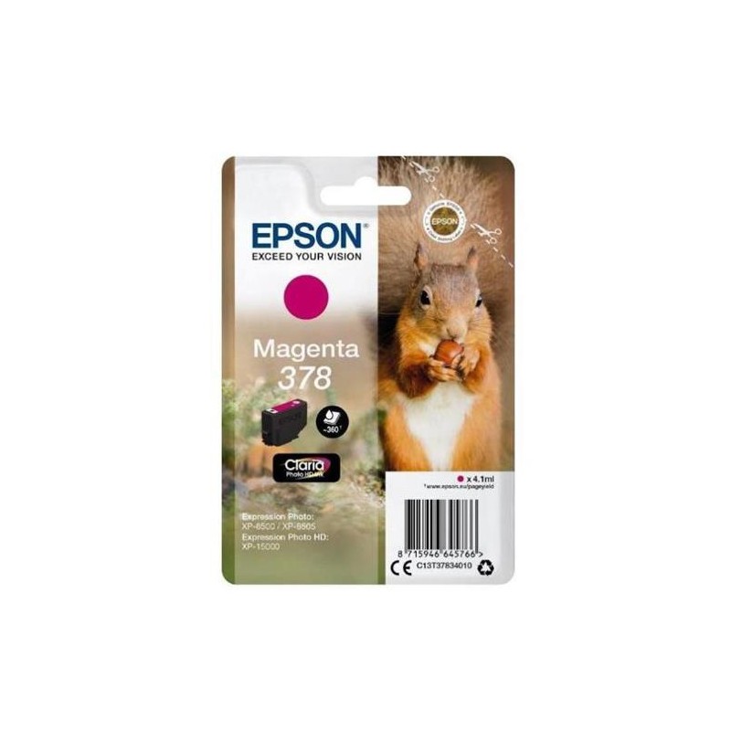 CARTUCCIA ORIGINALE EPSON C13T37834010 378 MAGENTA XP-15000 T3783