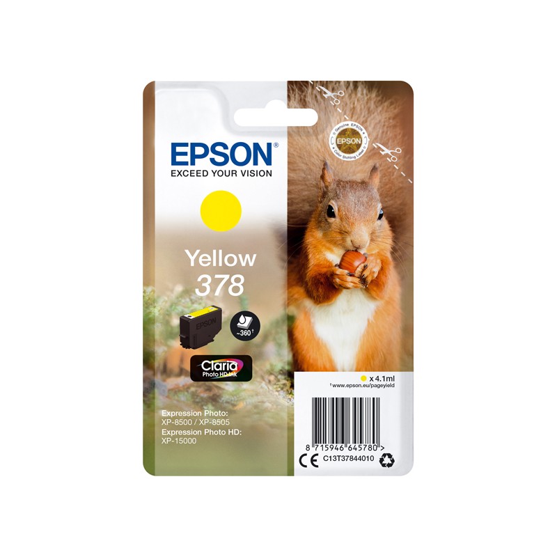 CARTUCCIA ORIGINALE EPSON C13T37844010 378 GIALLO XP-15000 T3784