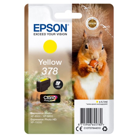 CARTUCCIA ORIGINALE EPSON C13T37844010 378 GIALLO XP-15000 T3784