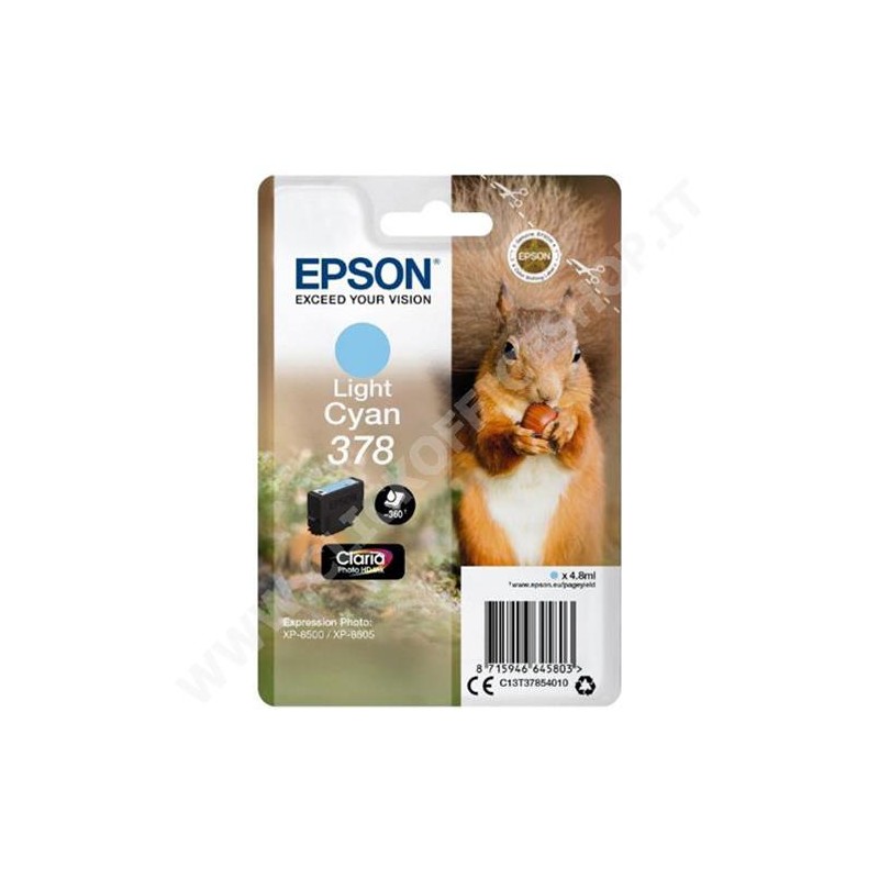 CARTUCCIA ORIGINALE EPSON C13T37854010 378 XP-15000 T3785 LIGHT CIANO