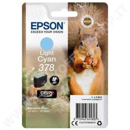 CARTUCCIA ORIGINALE EPSON C13T37854010 378 XP-15000 T3785 LIGHT CIANO
