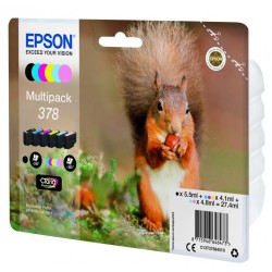 MULTIPACK 6 CARTUCCE ORIGINALI EPSON 378 C13T37884010 Expression Photo HD XP-15000