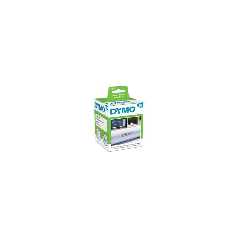 ETICHETTE ADESIVE PERMANENTE ORIGINALE DYMO DM-99012 DM99012 S0722400 89mm x 36mm 260pz
