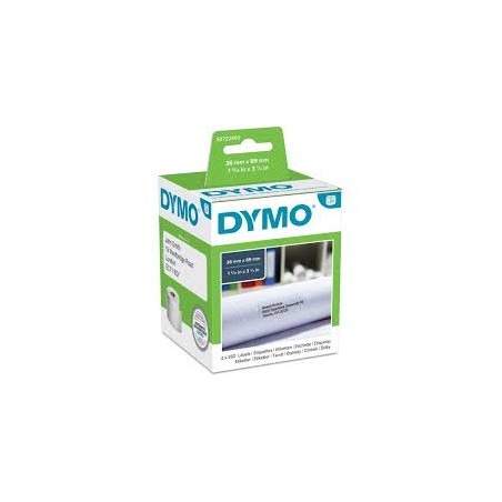 ETICHETTE ADESIVE PERMANENTE ORIGINALE DYMO DM-99012 DM99012 S0722400 89mm x 36mm 260pz