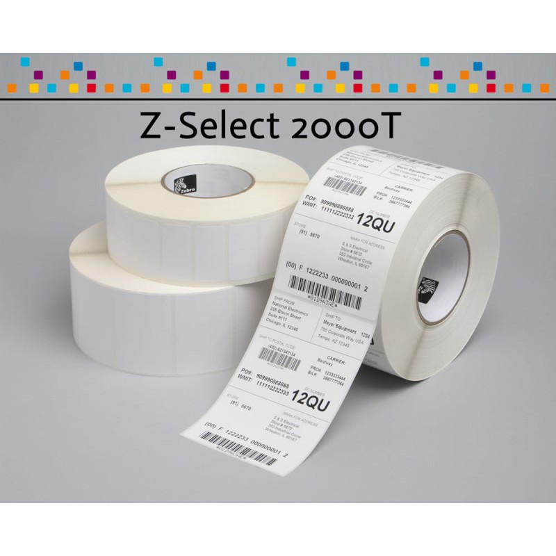 ETICHETTE COMPATIBILI PERFORATE ZEBRA Z-Select 2000T 76,2x25,4 mm 800273-105 2000 pezzi