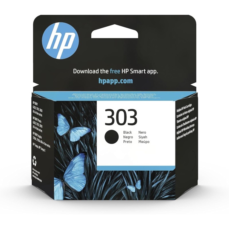 CARTUCCIA INCHIOSTRO ORIGINALE HP T6N02AE 303 NERO Inspire 7220e