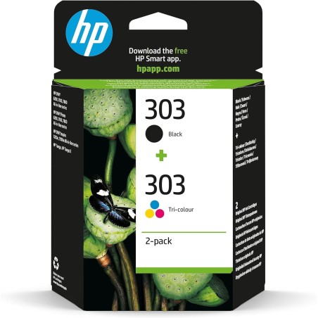 BIPACK CARTUCCIA ORIGINALE HP 3YM92AE 303 NERO+COLORE Inspire 7220e
