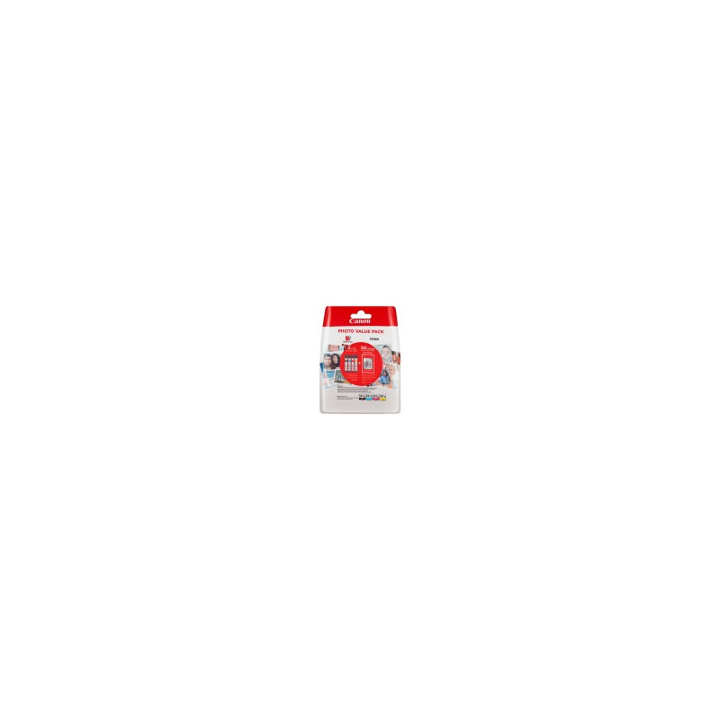MULTIPACK 04 CARTUCCA ORIGINALE CANON 2052C006 CLI581XL 2052C004 2052C006 TR7500 + 50 fogli di carta fotografica