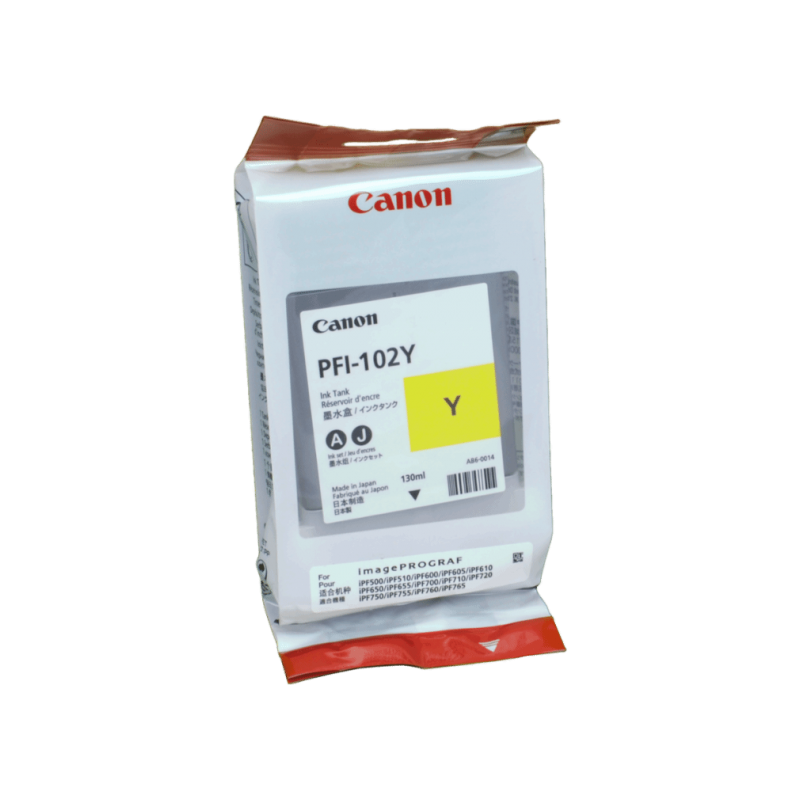 CARTUCCIA ORIGINALE CANON PFI-102Y PFI 102Y GIALLO DYE IPF 500 0898B001