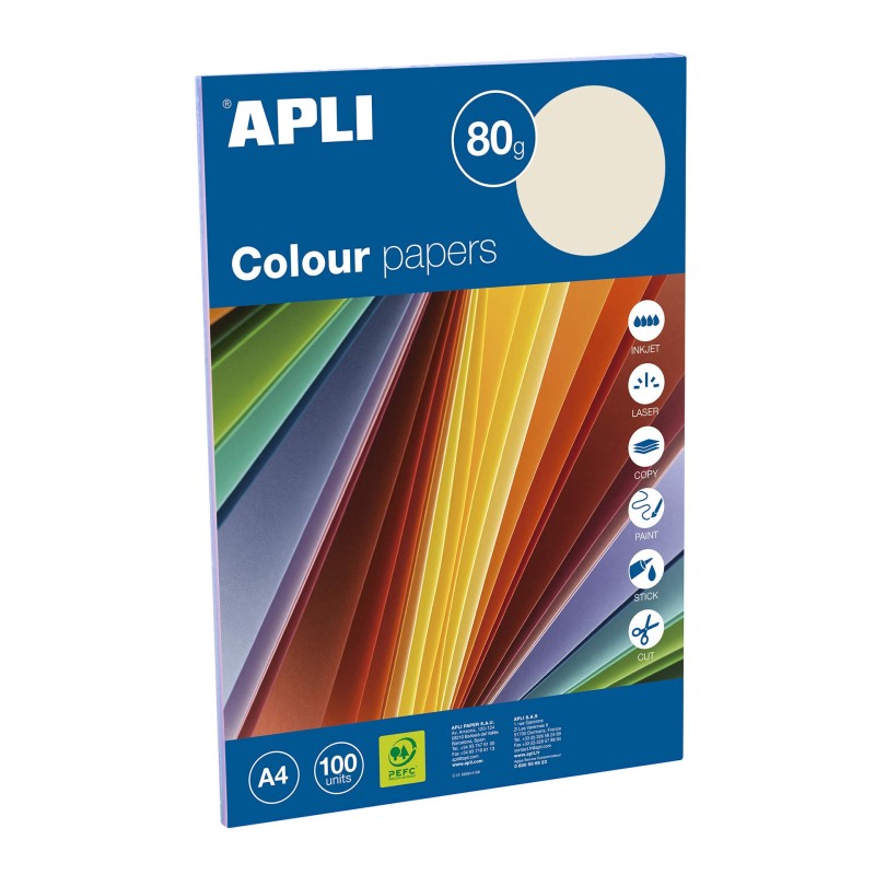 RISMA CARTA A4 100FOGLI A4 20 FOGLI PER COLORE Colori pastello assortiti 15278