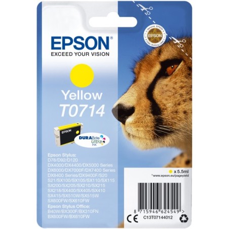 CARTUCCIA ORIGINALE EPSON STYLUS D78 DX4000 T0714 T0894 GIALLO C13T07144012