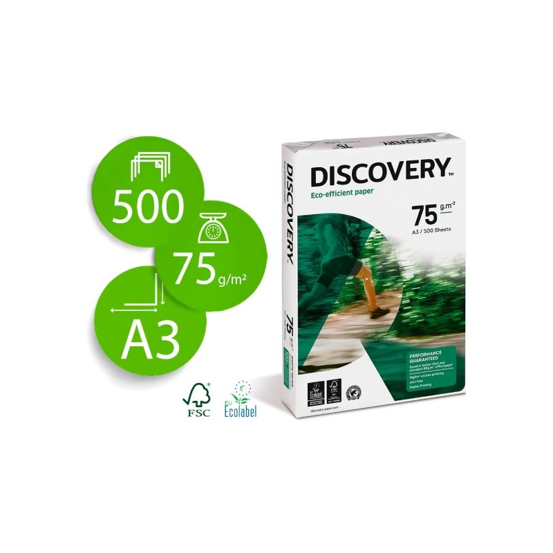 RISMA CARTA A3 UNIVERSAL DISCOVERY 75 BIANCO 75GR 500 FOGLI FSC € 10,77 CAD