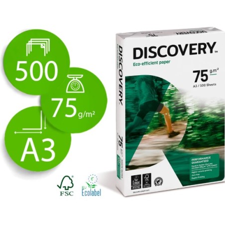 RISMA CARTA A3 UNIVERSAL DISCOVERY 75 BIANCO 75GR 500 FOGLI FSC € 10,77 CAD
