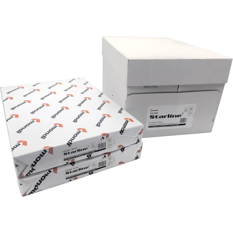 RISMA CARTA A3 STARLINE BIANCO 80GR 500 FOGLI FSC € 10,77 CAD