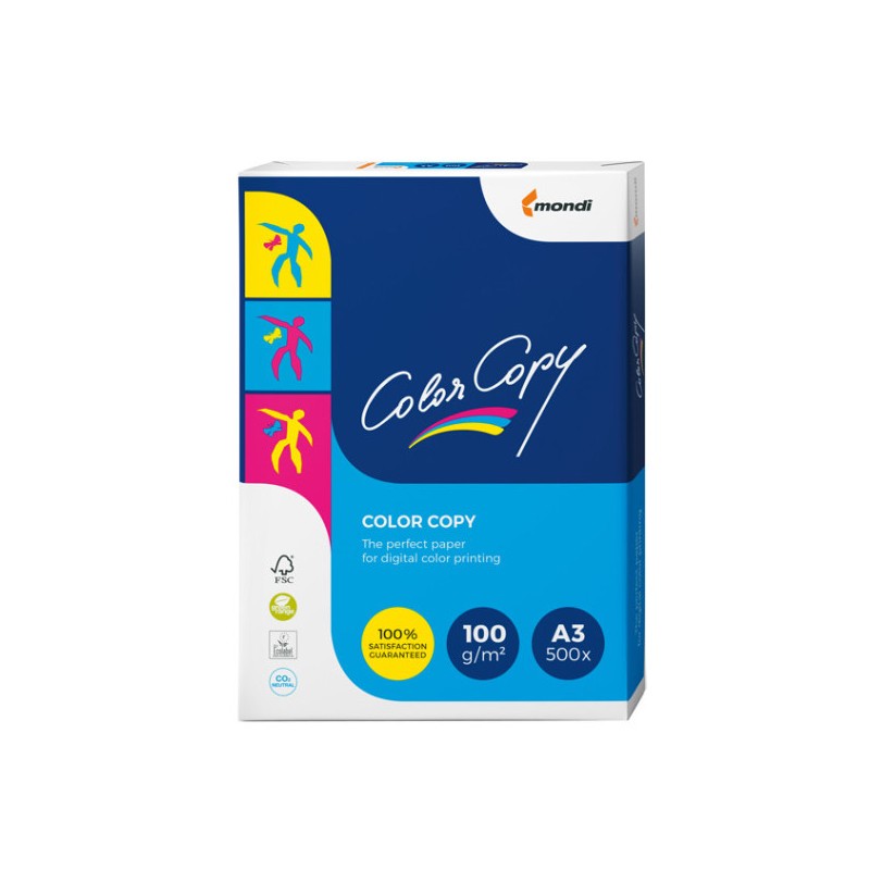 RISMA CARTA A3 COLORY COPY MONDI BIANCO 100GR 500 FOGLI FSC