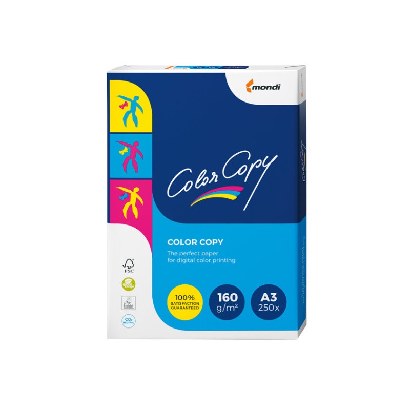 RISMA CARTA A3 COLORY COPY MONDI BIANCO 160GR 250 FOGLI FSC