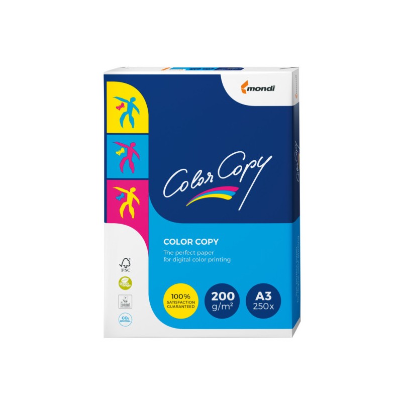 RISMA CARTA A3 COLORY COPY MONDI BIANCO 200 GR 250 FOGLI FSC