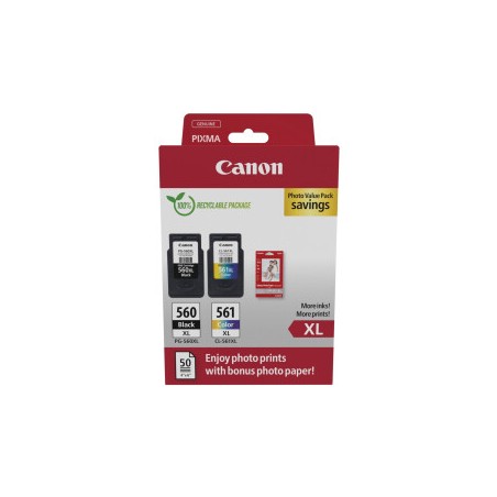 BIPACK CARTUCCIA ORIGINALE CANON 3712C008 PG-560XL CL-561XL PIXMA TS5351