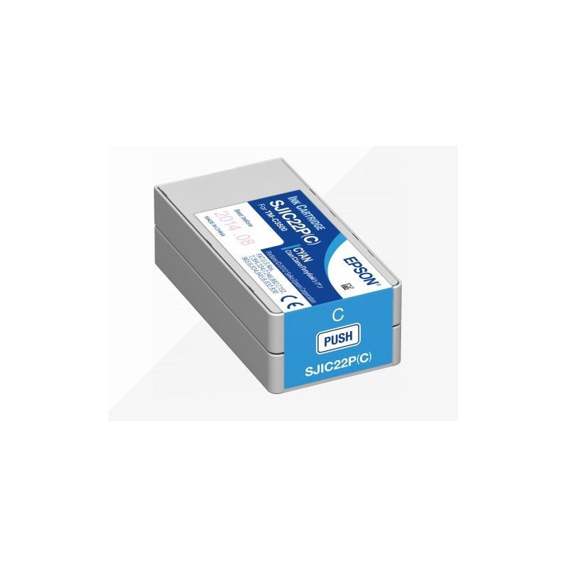 CARTUCCIA ORIGINALE EPSON SJIC22P(C) CIANO COLORWORKS TM C3500 C33S020602