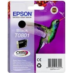 CARTUCCIA ORIGINALE EPSON STYLUS R265 R360 R560 NERO T0801 C13T08014011