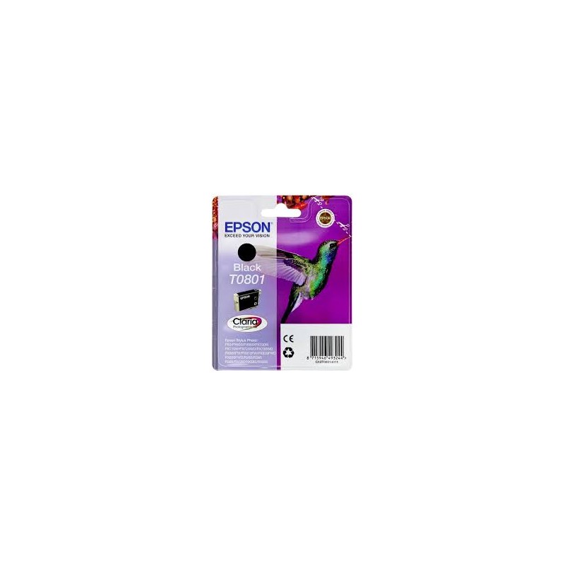 CARTUCCIA ORIGINALE EPSON STYLUS R265 R360 R560 NERO T0801 C13T08014011