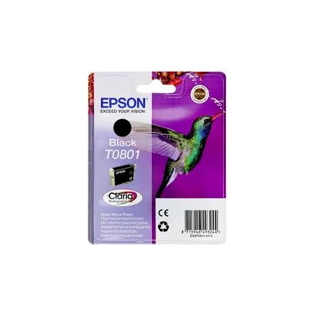 CARTUCCIA ORIGINALE EPSON STYLUS R265 R360 R560 NERO T0801 C13T08014011