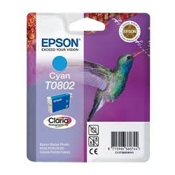 CARTUCCIA ORIGINALE EPSON STYLUS R265 R360 R560 CIANO T0802 C13T08024011