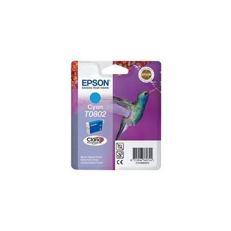 CARTUCCIA ORIGINALE EPSON STYLUS R265 R360 R560 CIANO T0802 C13T08024011