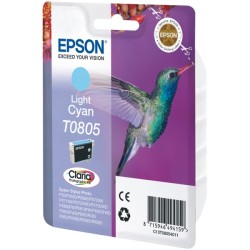 CARTUCCIA ORIGINALE EPSON STYLUS R265 R360 R560 Light Ciano T0805 C13T08054011
