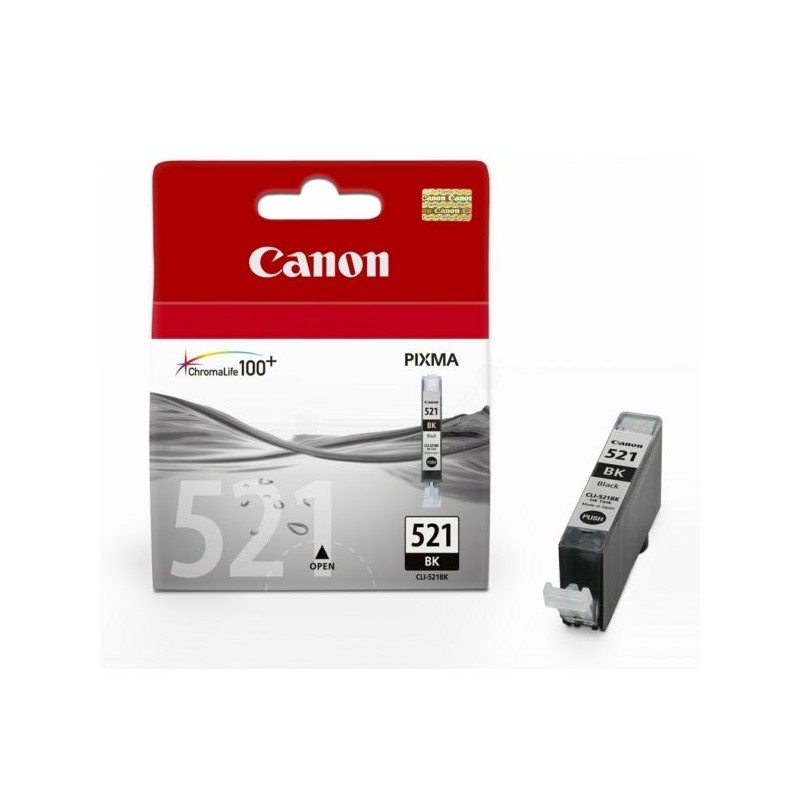 CARTUCCIA ORIGINALE CANON CLI521BK CLI-521BK NERO Photo Pixma IP3600 2933B001