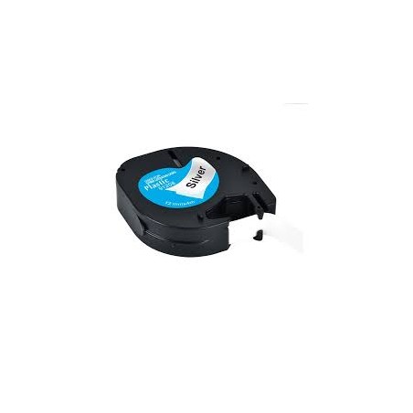NASTRO ETICHETTE COMPATIBILE DYMO LetraTag S0721730 D1 91208 Larghezza 12 mm x 4 metri